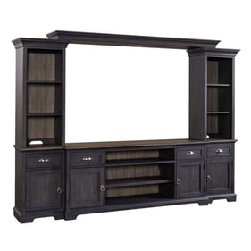 Liberty Ocean Isle Slate Weathered Pine Entertainment Center with Piers