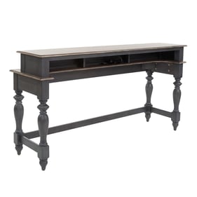 Liberty Ocean Isle Slate Weathered Pine Console Bar Table