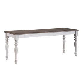 Liberty Ocean Isle Antique White Weathered Pine Bench