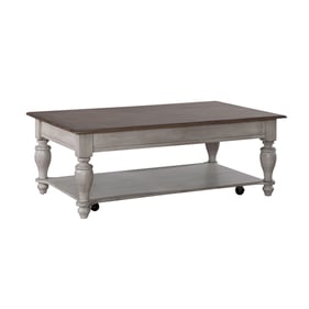 Liberty Ocean Isle Antique White Weathered Pine Rectangular Cocktail Table