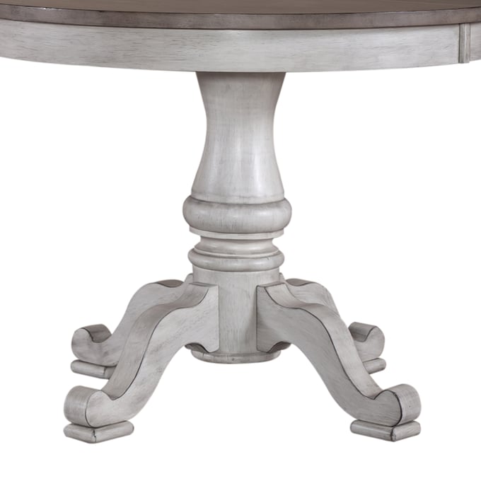 Liberty Ocean Isle Antique White Single Pedestal Table Base LBRT-303W-P4254