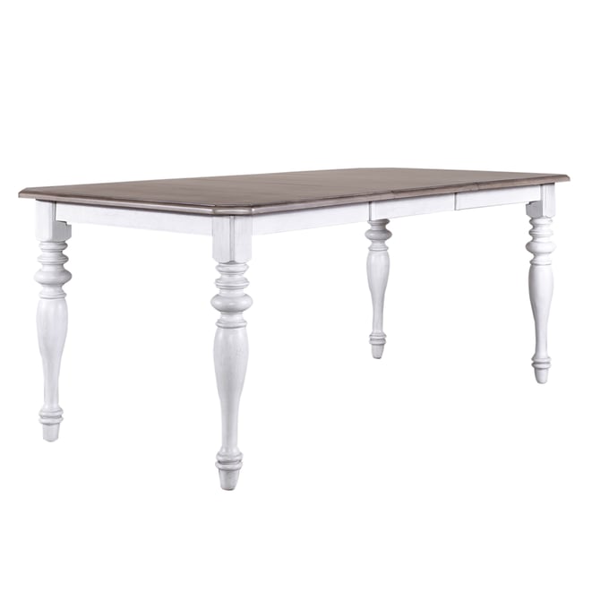 Liberty Ocean Isle Antique White Weathered Pine Rectangular Leg Table LBRT-303W-T3872