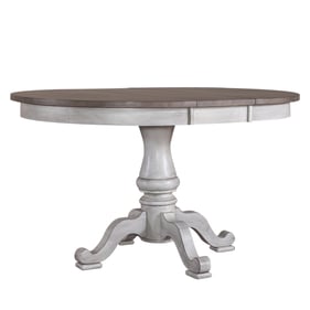 Liberty Ocean Isle Antique White Weathered Pine Single Pedestal Table