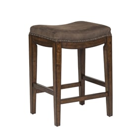 Liberty Aspen Skies Russet Brown Upholstered Console Stool