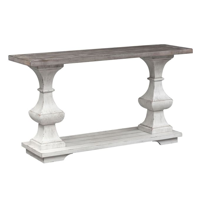 Liberty Sedona Distressed White Sofa Table LBRT-331-OT1030