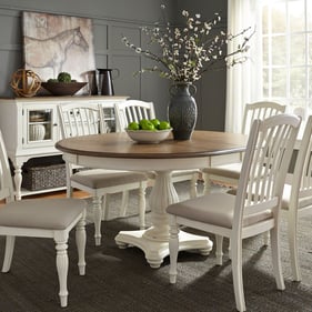 Liberty Cumberland Creek Nutmeg Buttermilk Round 7pc Dining Room Set