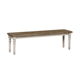 Liberty Cottage Lane White Gray Dining Bench