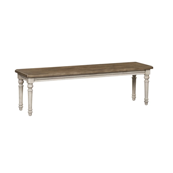 Liberty Cottage Lane White Gray Dining Bench LBRT-350-C9000B