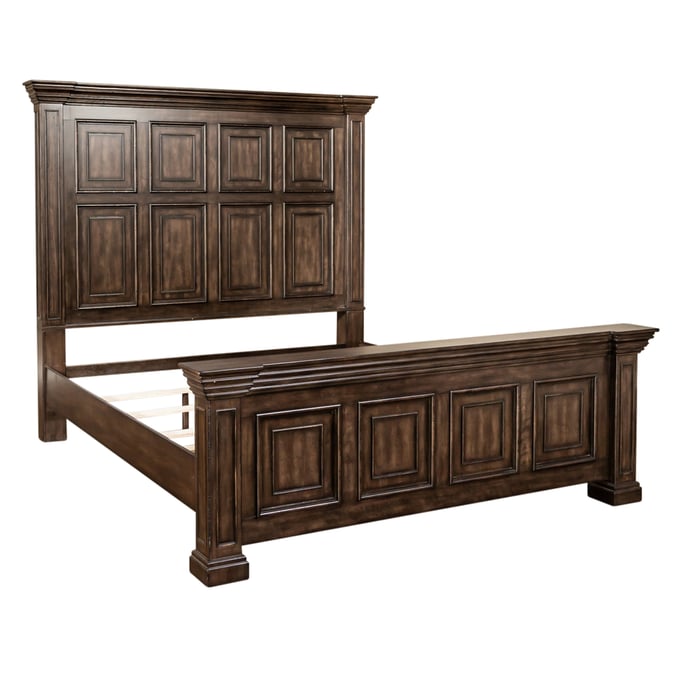 Liberty Big Valley Brownstone 2pc Bedroom Set With King Mansion Bed LBRT-361-BR-S2