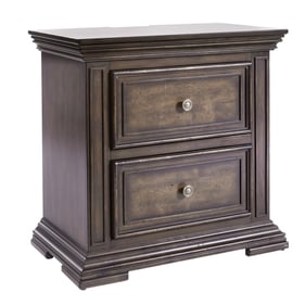 Liberty Big Valley Brownstone 2 Drawers Night Stand with Charging Station