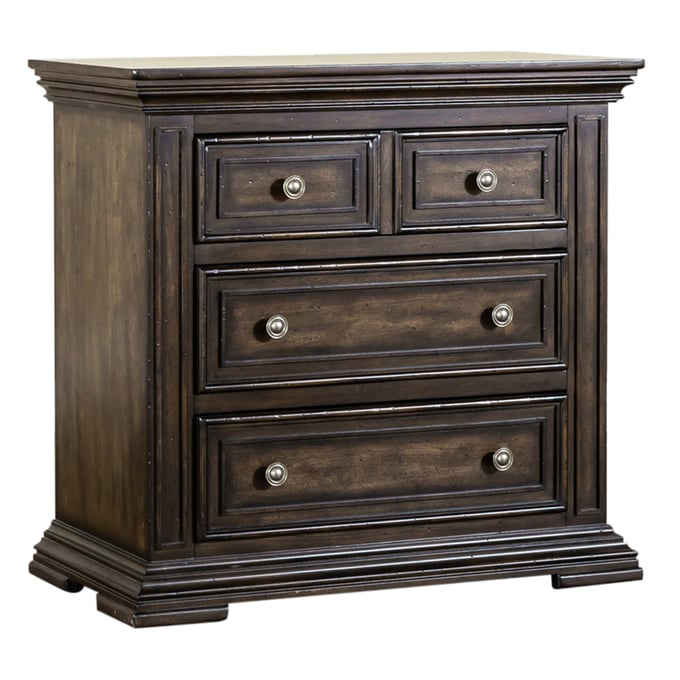 Liberty Big Valley Brownstone Bedside Chest with Charging Station LBRT-361-BR62