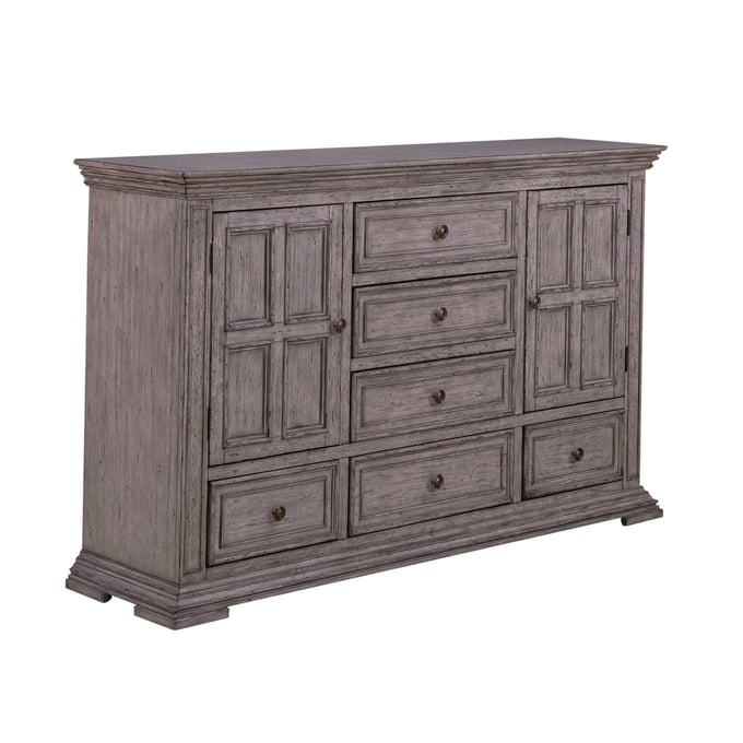 Liberty Big Valley Graystone 2 Door 6 Drawer Dresser LBRT-361G-BR31