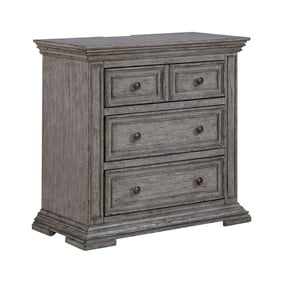 Liberty Big Valley Graystone Bedside Chest with Charging Station