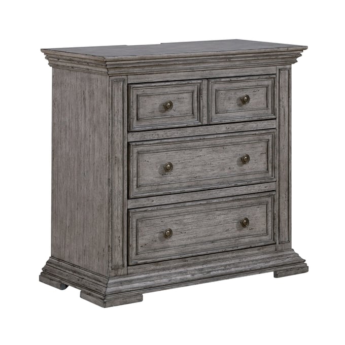 Liberty Big Valley Graystone Bedside Chest with Charging Station LBRT-361G-BR62