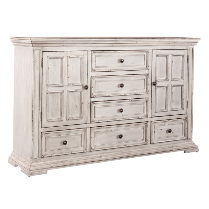 Liberty Big Valley Whitestone Dresser And Mirror LBRT-361W-BR31-DRMR