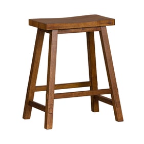 Liberty Creations Tobacco 24 Inch Sawhorse Counter Stool