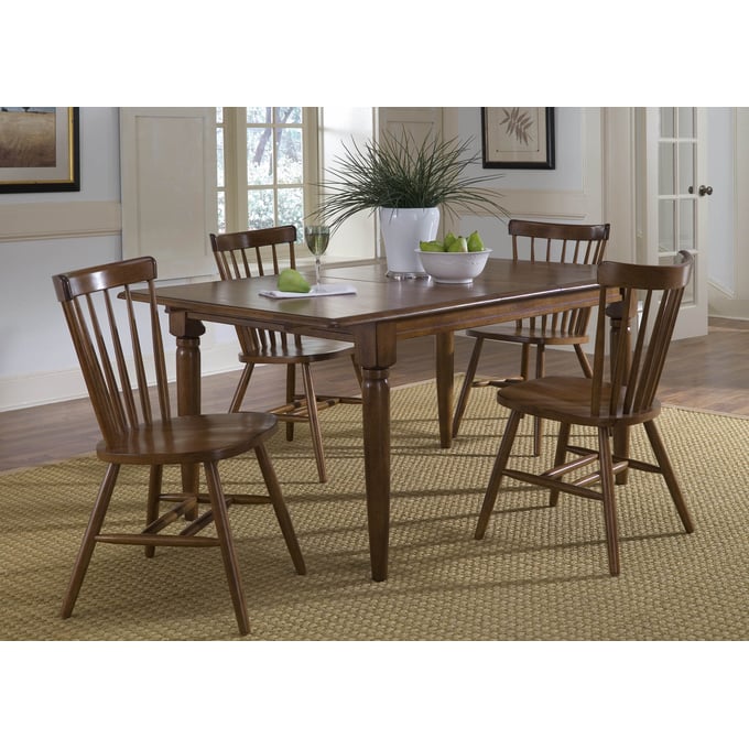 Liberty Creations II Tobacco Extension Leaf 5pc Dining Room Set LBRT-38-CD-5BLS