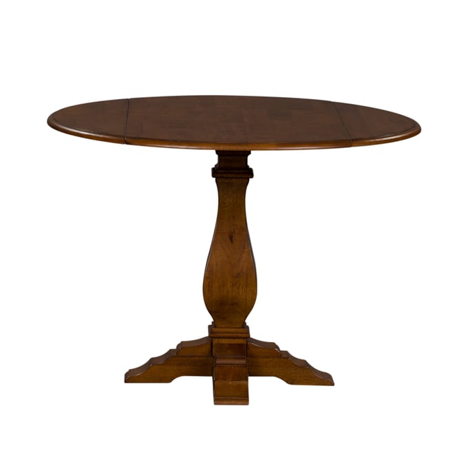 Liberty Creations Tobacco Drop Leaf Pedestal Table Base LBRT-38-P4242