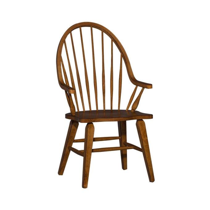 Liberty Hearthstone Ridge Rustic Oak Windsor Back Arm Chair LBRT-382-C1000A