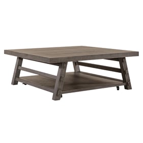 Liberty Modern Farmhouse Dusty Charcoal Oversized Square Cocktail Table