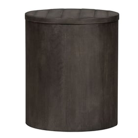 Liberty Modern Farmhouse Dusty Charcoal Drum End Table