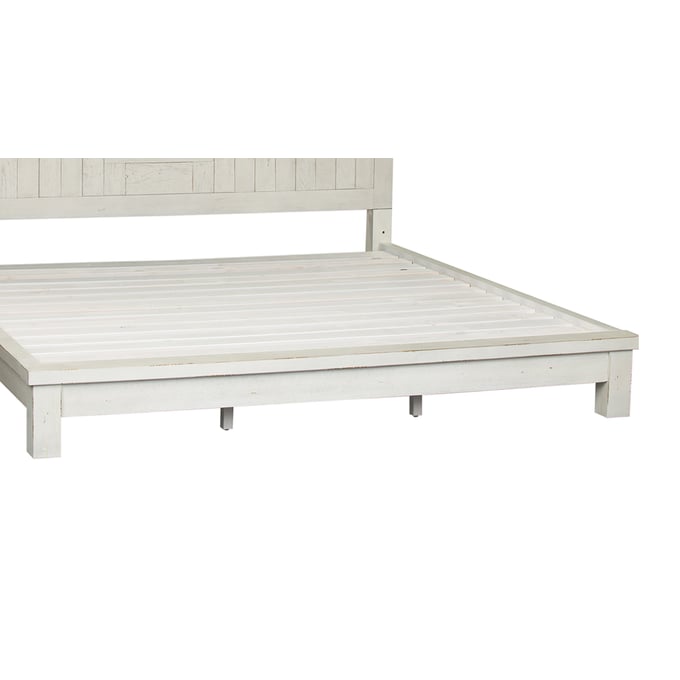 Liberty Modern Farmhouse White Distressing Queen Platform Footboard LBRT-406W-BR23F