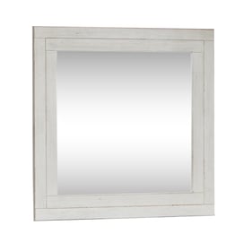 Liberty Modern Farmhouse White Distressing Mirror