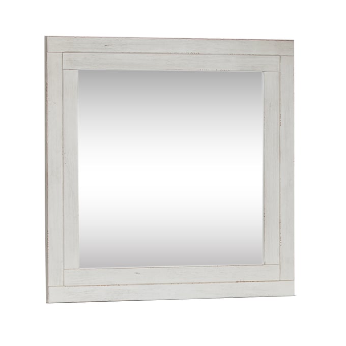 Liberty Modern Farmhouse White Distressing Mirror LBRT-406W-BR51