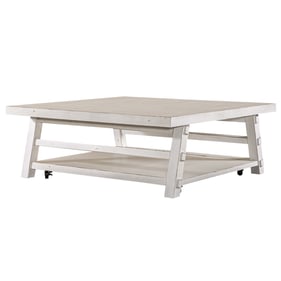 Liberty Modern Farmhouse White Oversized Square Cocktail Table