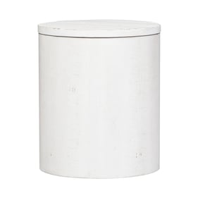 Liberty Modern Farmhouse White Drum End Table