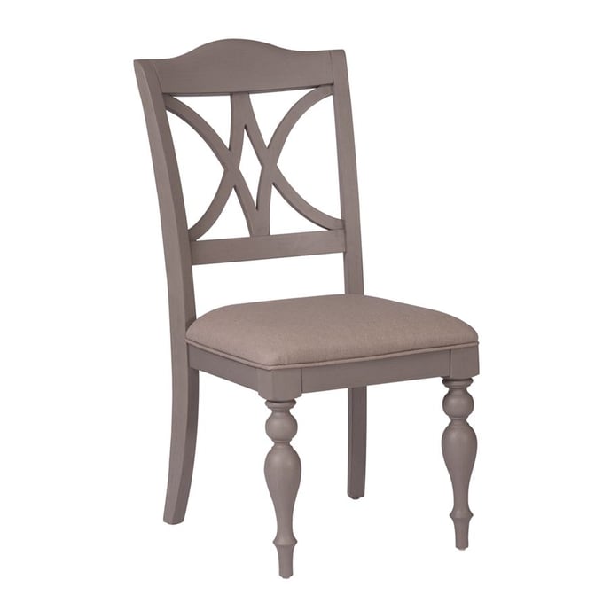 2 Liberty Summer House Dove Grey Splat Back Side Chairs LBRT-407-C9001S