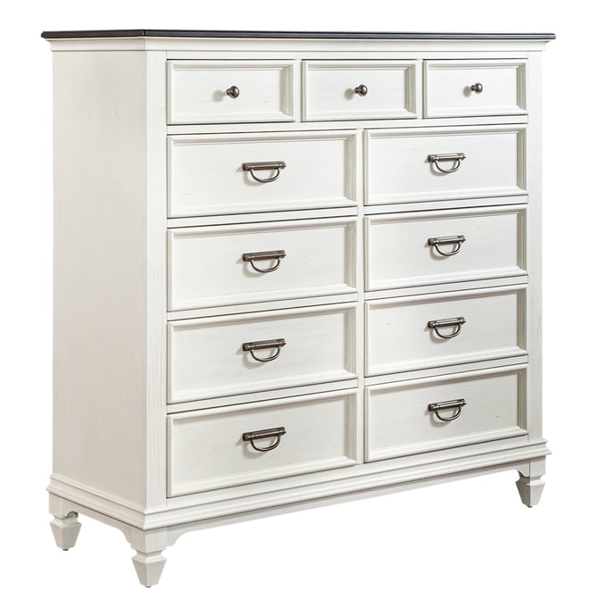 Liberty Allyson Park Wirebrushed White Charcoal 11 Drawers Chesser LBRT-417-BR32