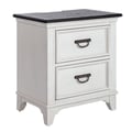 2 Drawer Night Stand w/ Charging Station