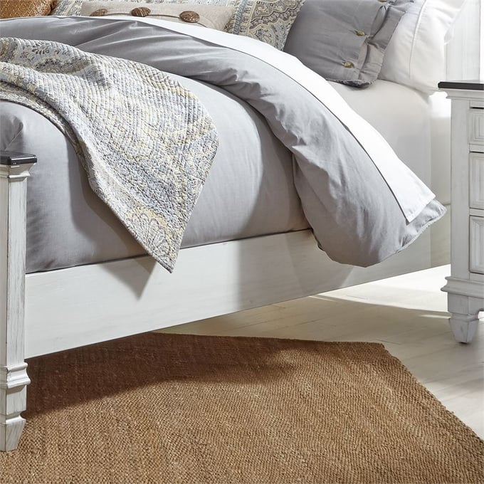 Liberty Allyson Park Wirebrushed White California King Bed Rails LBRT-417-BR90C