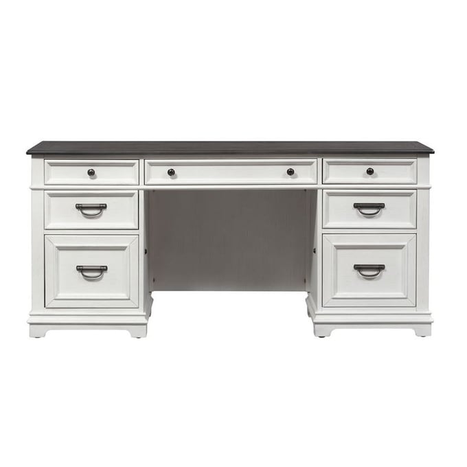 Liberty Allyson Park Wirebrushed White Jr Executive Credenza Base LBRT-417-HO120B