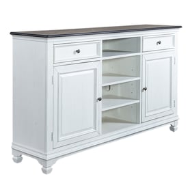 Liberty Allyson Park Wirebrushed White Charcoal 68 Inch Highboy TV Console