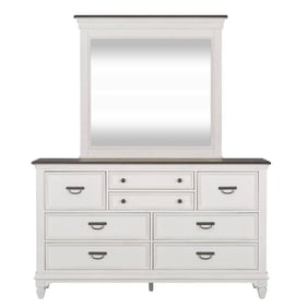 Liberty Allyson Park Wirebrushed White Dresser And Mirror