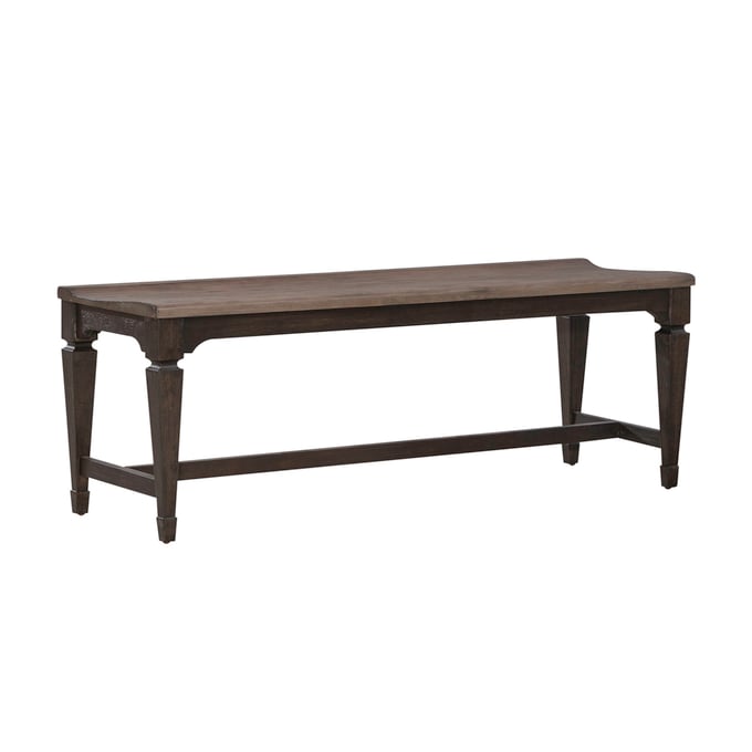 Liberty Allyson Park Wirebrushed Black Forest Ember Gray Bench LBRT-417B-C9000B