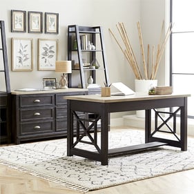 Liberty Heatherbrook Charcoal Ash 2pc Office Furniture Set