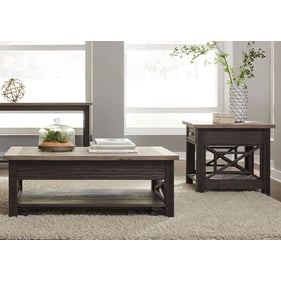 Liberty Heatherbrook Charcoal Ash Lift Top 3pc Coffee Table Set