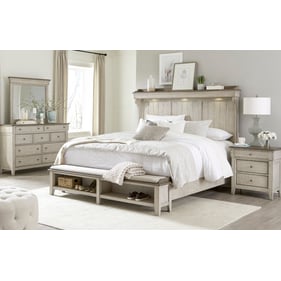 Liberty Ivy Hollow Weathered Linen Dusty Taupe 4pc Bedroom Set With Queen M...