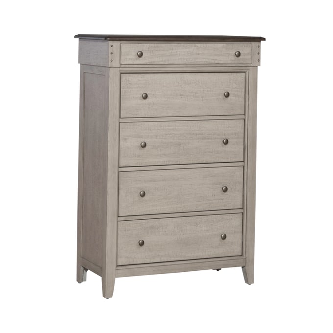 Liberty Ivy Hollow Weathered Linen Dusty Taupe 5 Drawers Chest LBRT-457-BR41