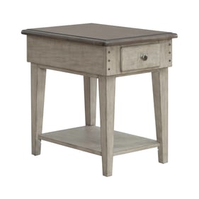 Liberty Ivy Hollow Weathered Linen Dusty Taupe Drawer Chair Side Table