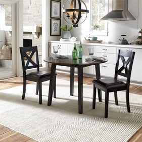 Liberty Thornton Black Brown 3pc Drop Leaf Table Set