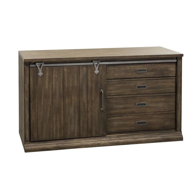 Liberty Stone Brook Rustic Saddle Computer Credenza LBRT-466-HO120