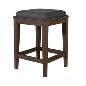 Liberty Sonoma Road Weathered Beaten Bark Upholstered Console Stool