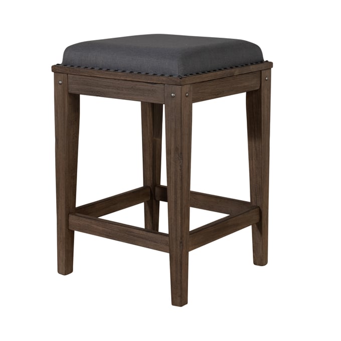 Liberty Sonoma Road Weathered Beaten Bark Upholstered Console Stool LBRT-473-OT9001