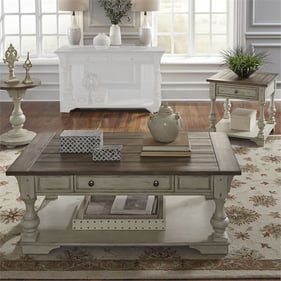 Liberty Morgan Creek White Tobacco 3pc Coffee Table Set