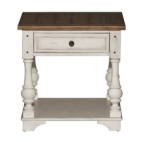 Liberty Morgan Creek Antique White Tobacco End Table