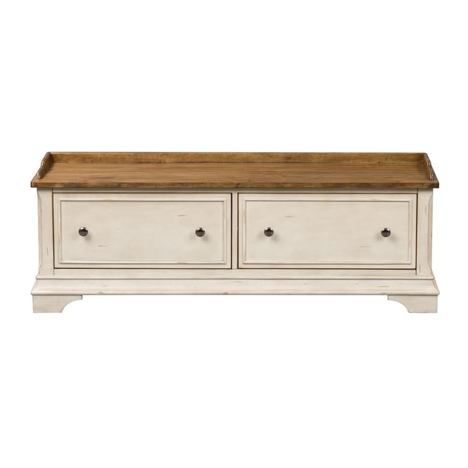 Liberty Morgan Creek White Tobacco Storage Hall Bench LBRT-498-OT47